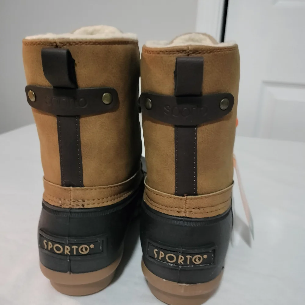 Sporto Nina Lace Up Duck Boots Woman's Size 8 - Picture 4 of 7